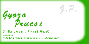 gyozo prucsi business card